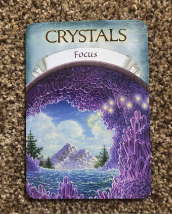 Crystals card from the Earth Magic deck by Steven Farmer