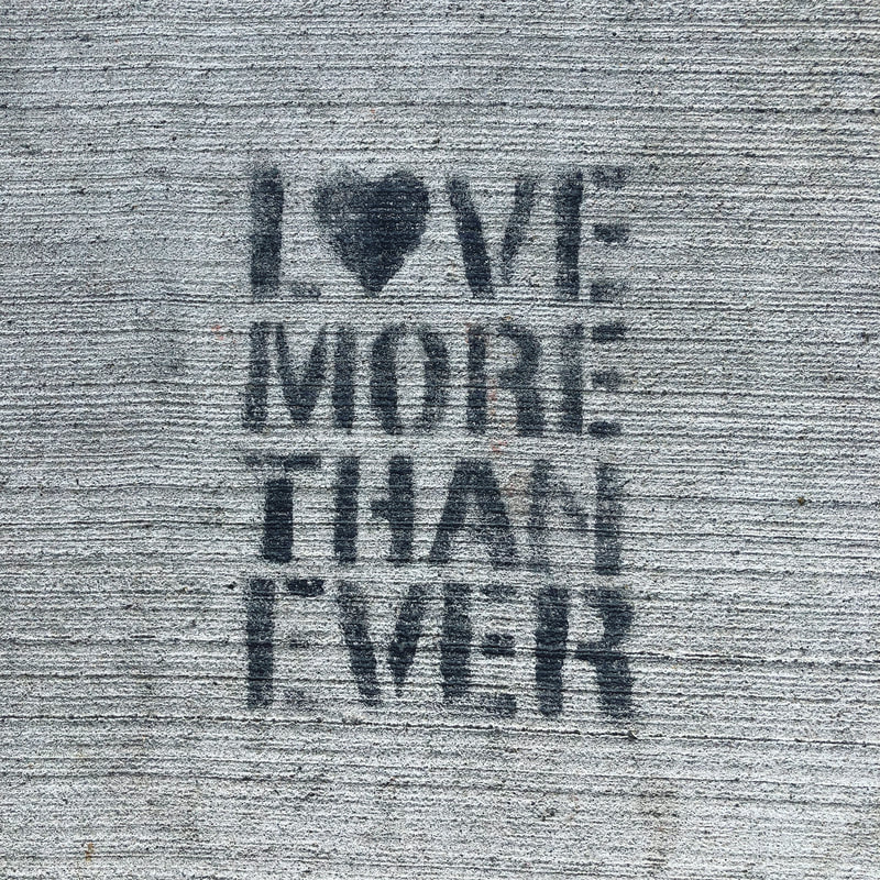 Love more than ever street art seen in Norwalk, CT